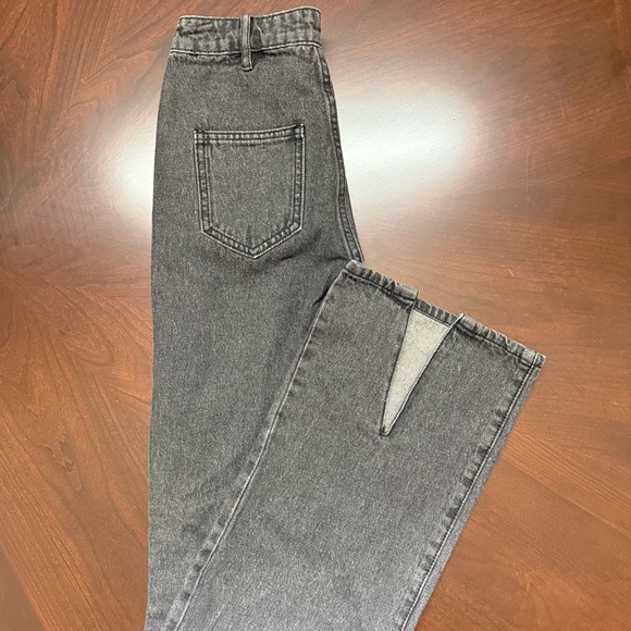 Princess Polly Charcoal Flare Jeans - Picture 5 of 5